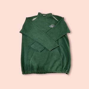 Mens Green NY Jets 1/4 Zip Pullover